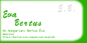 eva bertus business card